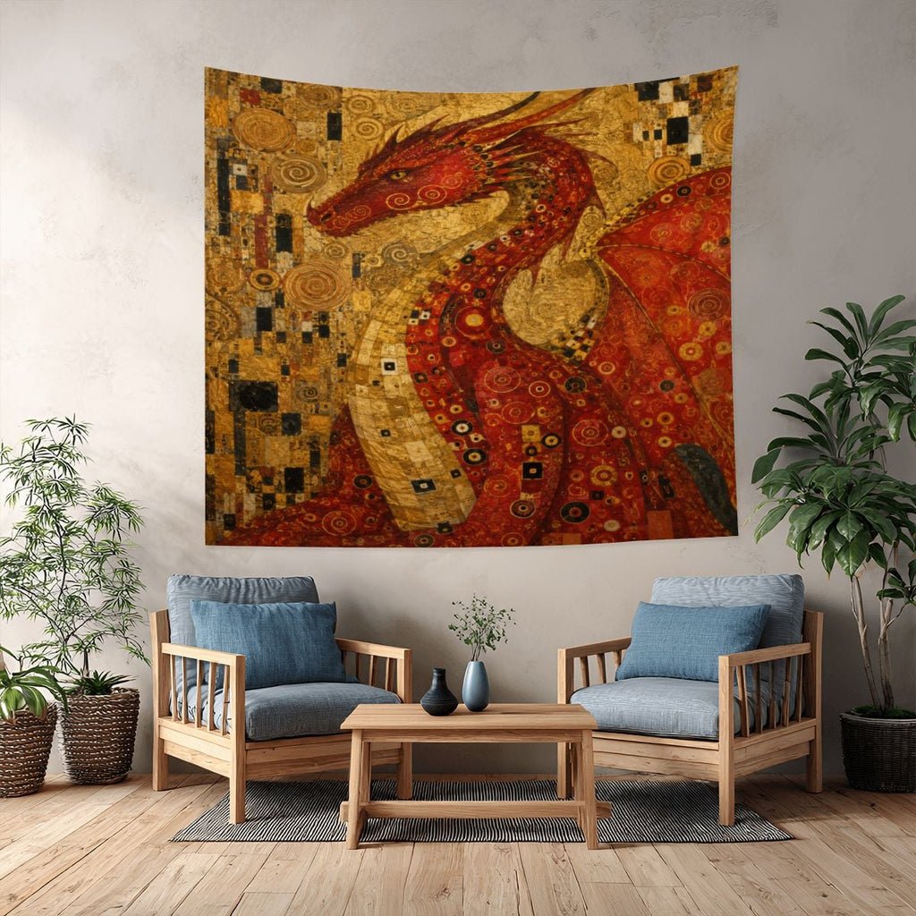 Red Dragon Tapestry (6:5) (Made in USA)