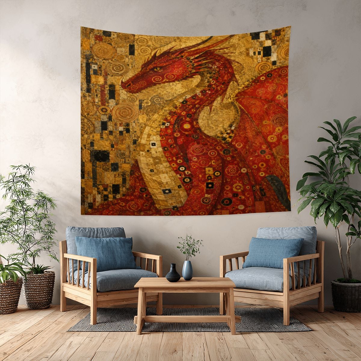 Red Dragon Tapestry (6:5) (Made in USA)