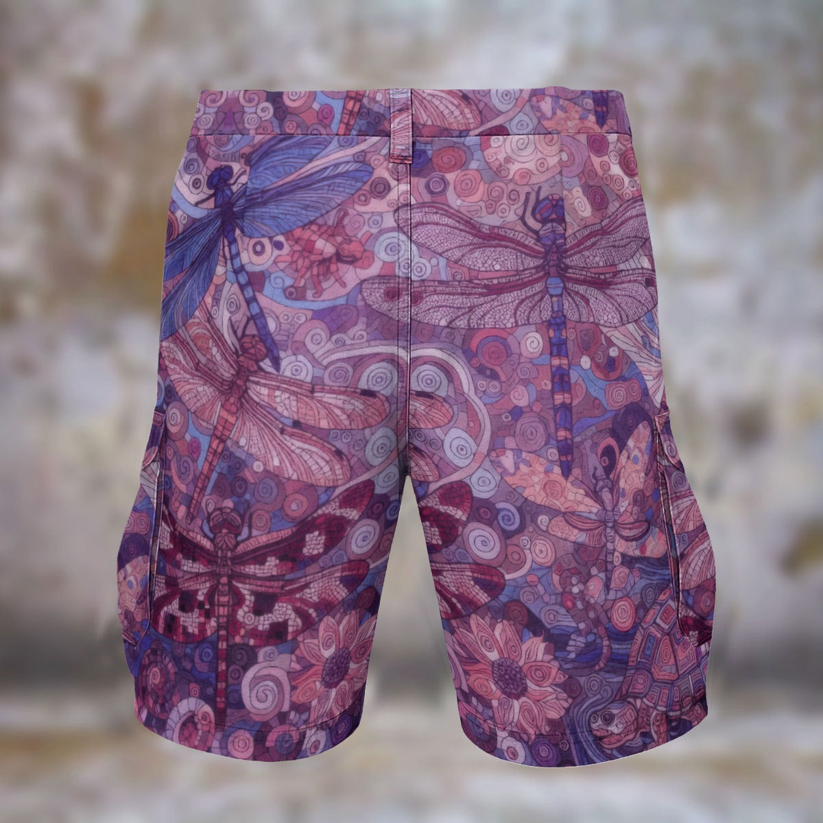 Purple Dragonflies Cargo Shorts