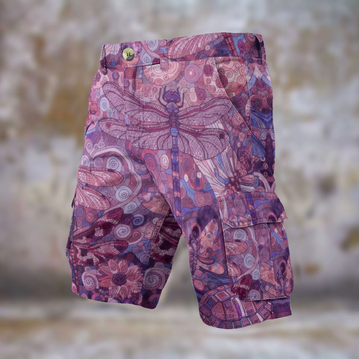Purple Dragonflies Cargo Shorts