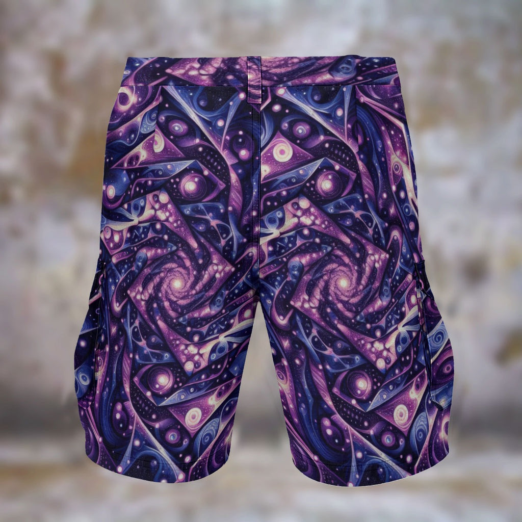 Galactic Purple Cargo Shorts