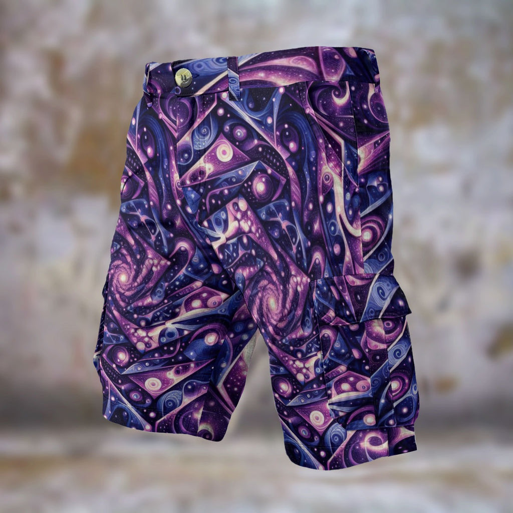 Galactic Purple Cargo Shorts