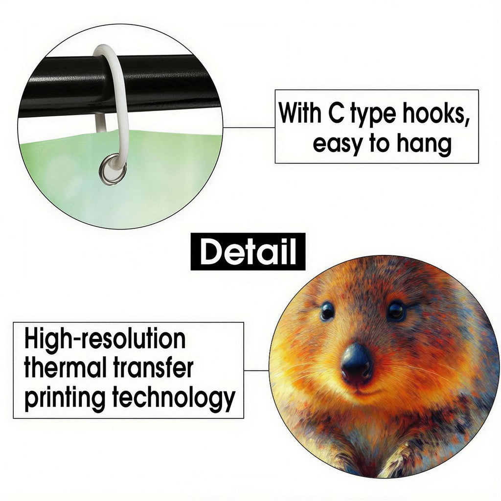 Baby Quokka Shower Curtain 70.8"x70.8" (Made in USA)