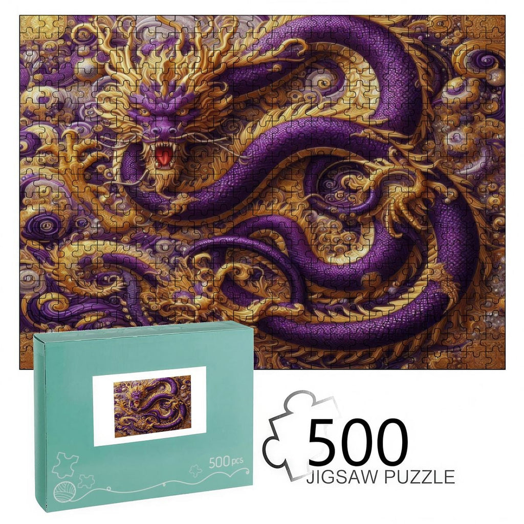 Dragon Art Wooden Jigsaw Puzzle — 500 Pieces | Multiple Designs