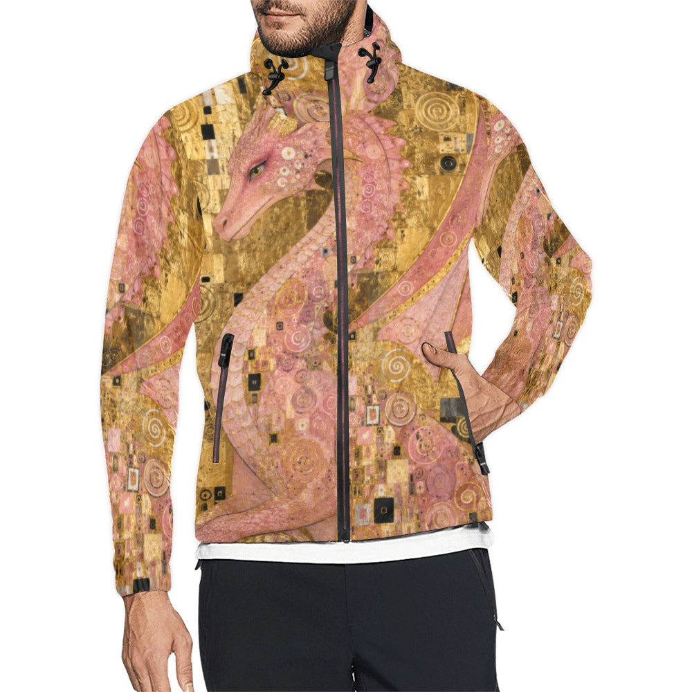 Pink Dragon Unisex All Over Print Windbreaker (Model H23)