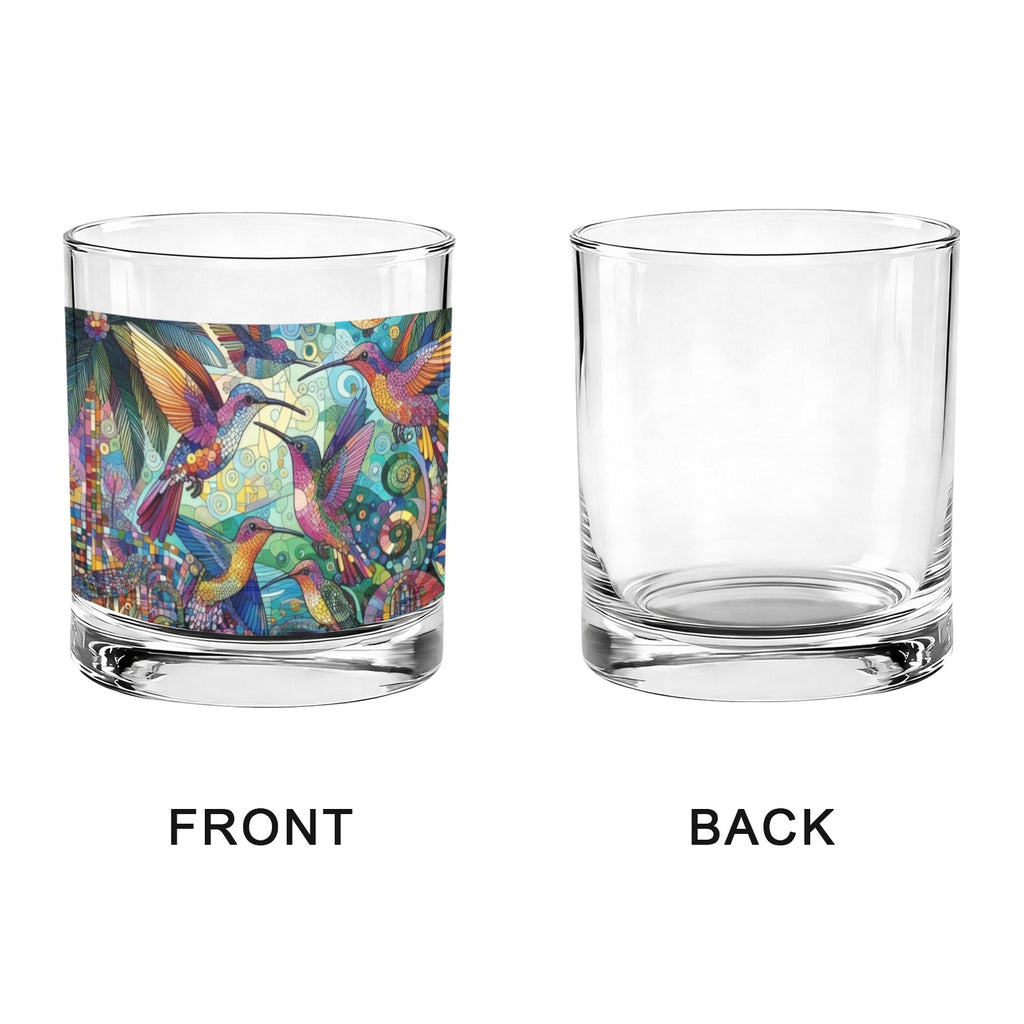 Hummingbird Kaleidoscope 10oz Whiskey Glass