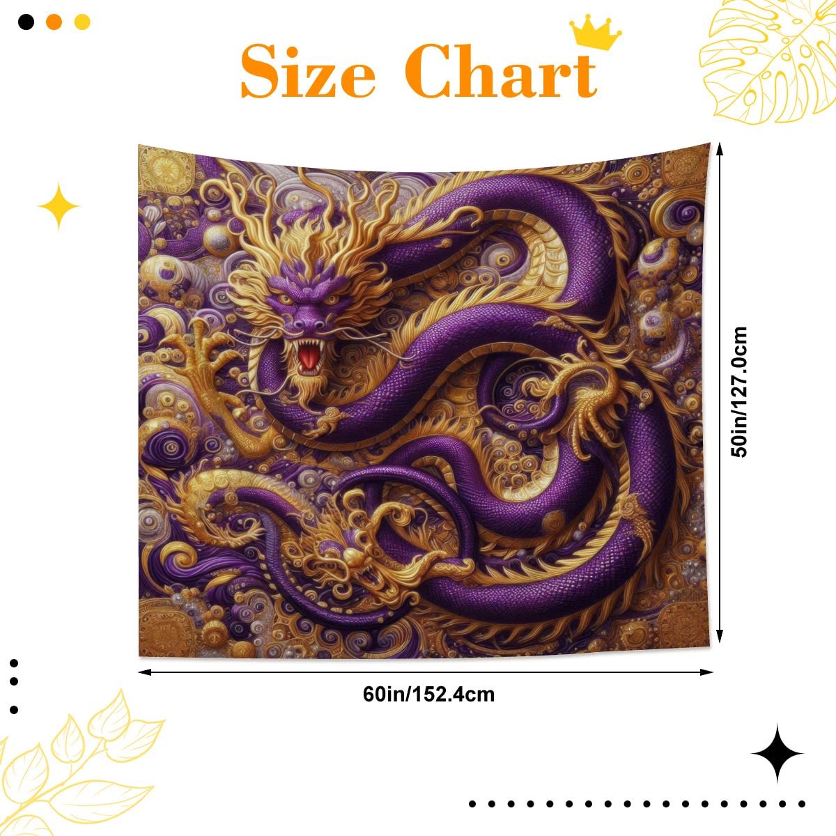 Purple Dragon Tapestry (6:5) (Made in USA)