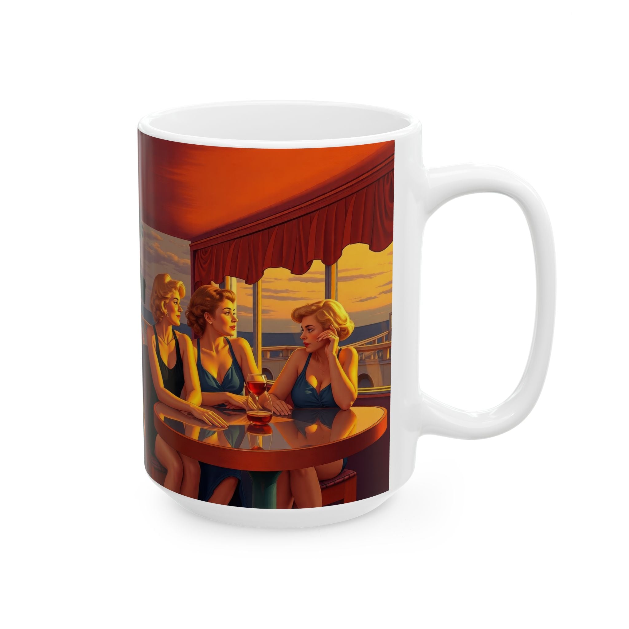 Glamorous Friends Ceramic Mug by Gregg Acini Adoree Designs