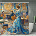 Sapphire at the Opal Café Shower Curtain