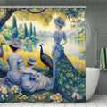 Peacock Lady with Friends Shower Curtain | Post-Impressionist Art