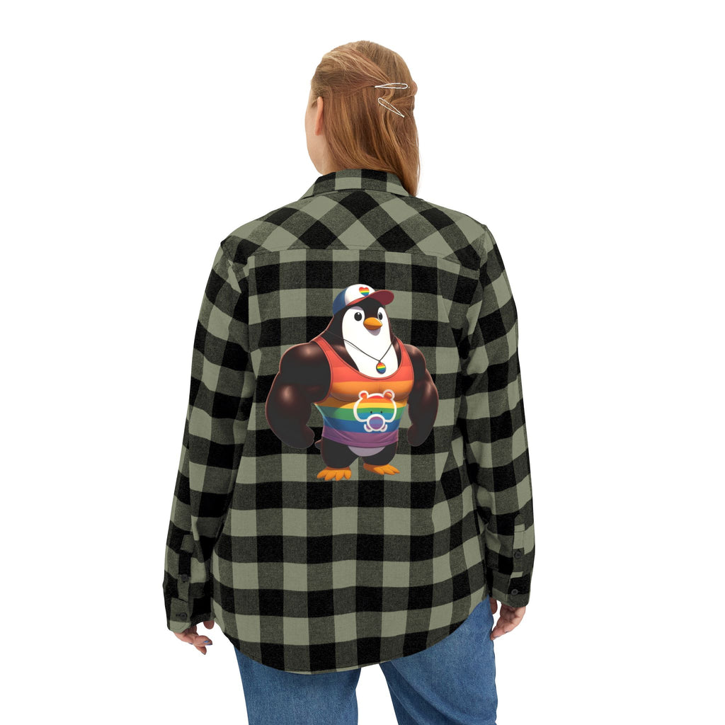 Proud Penguin Bro Cozy Unisex Flannel Shirt