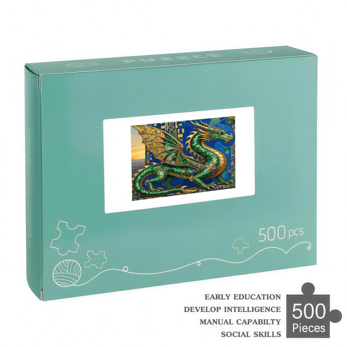 Dragon Art Wooden Jigsaw Puzzle — 500 Pieces | Multiple Designs