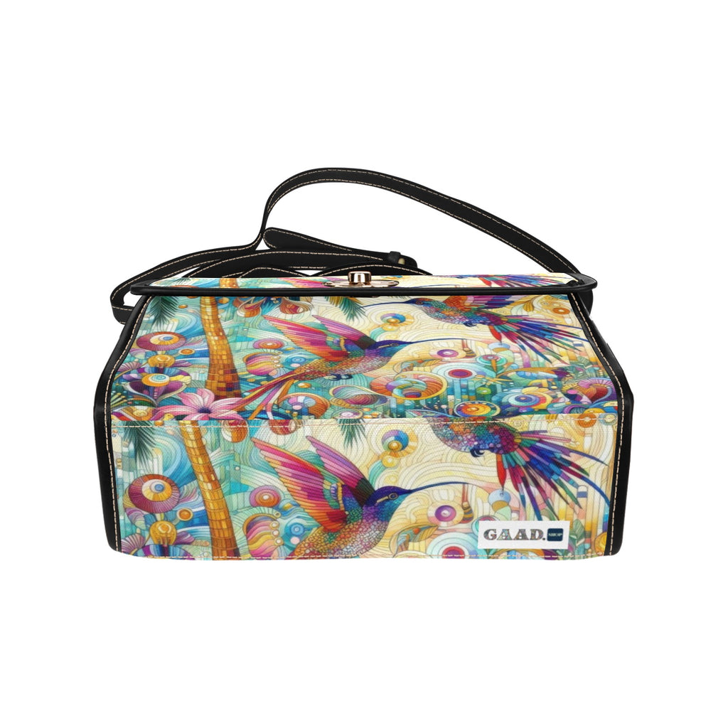 Tropical Hummingbirds Satchel Waterproof Canvas Bag