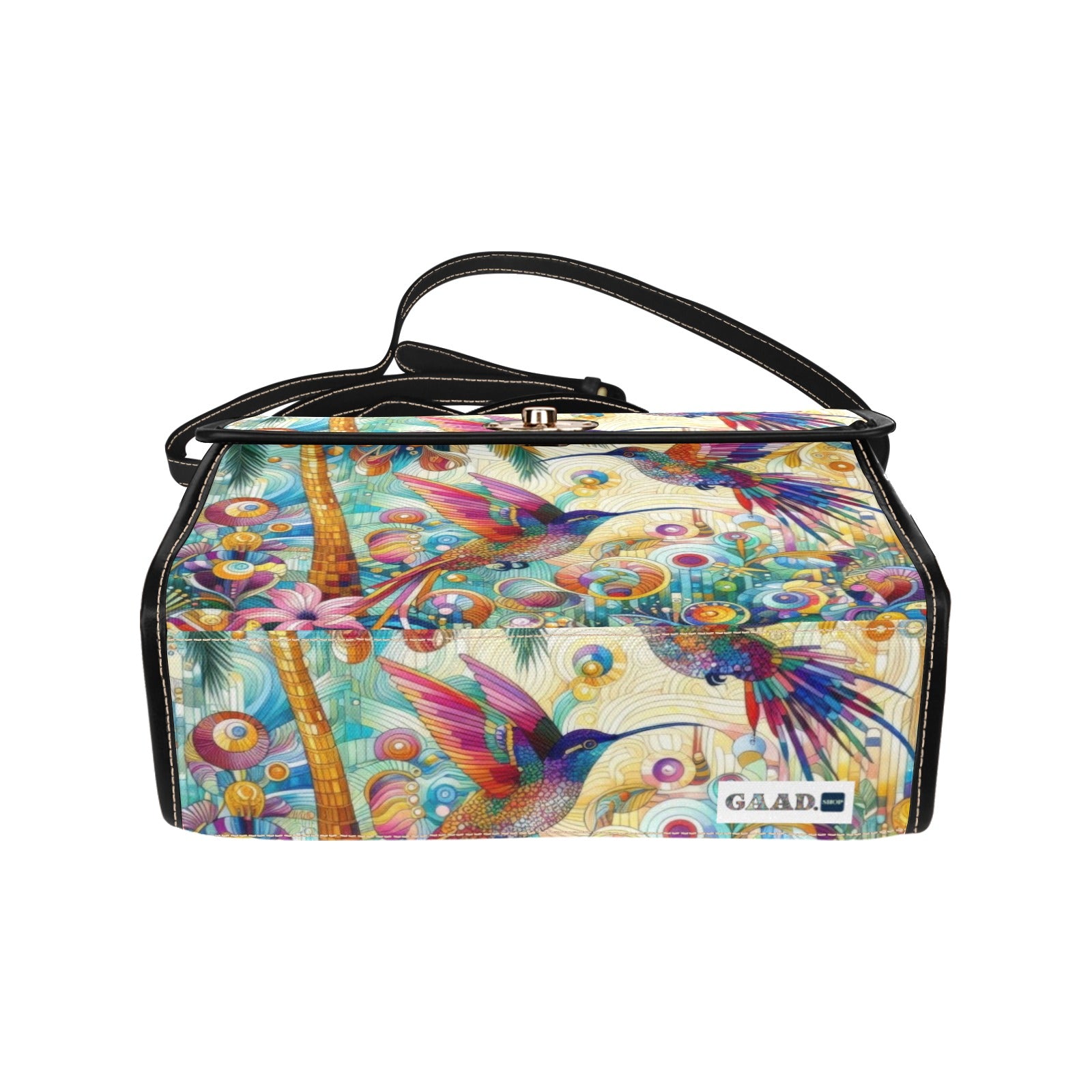 Tropical Hummingbirds Satchel Waterproof Canvas Bag