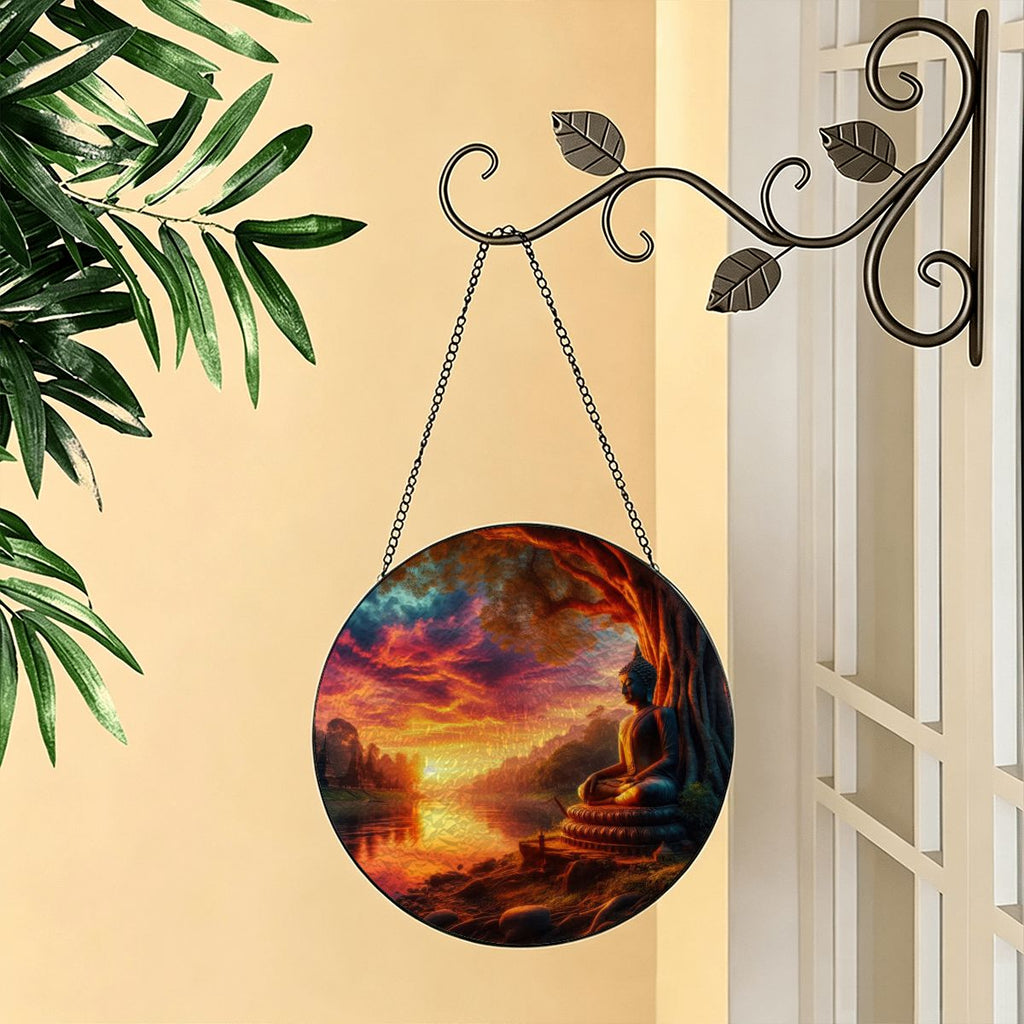 Tranquility Stained Glass Effect Suncatcher Window Hanging (Made in USA)