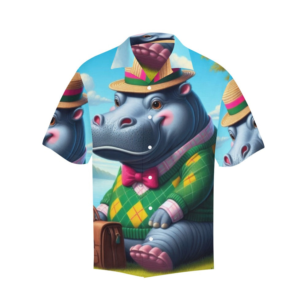 PreppopoThomas with Briefcase Hawaiian Shirt without pocket