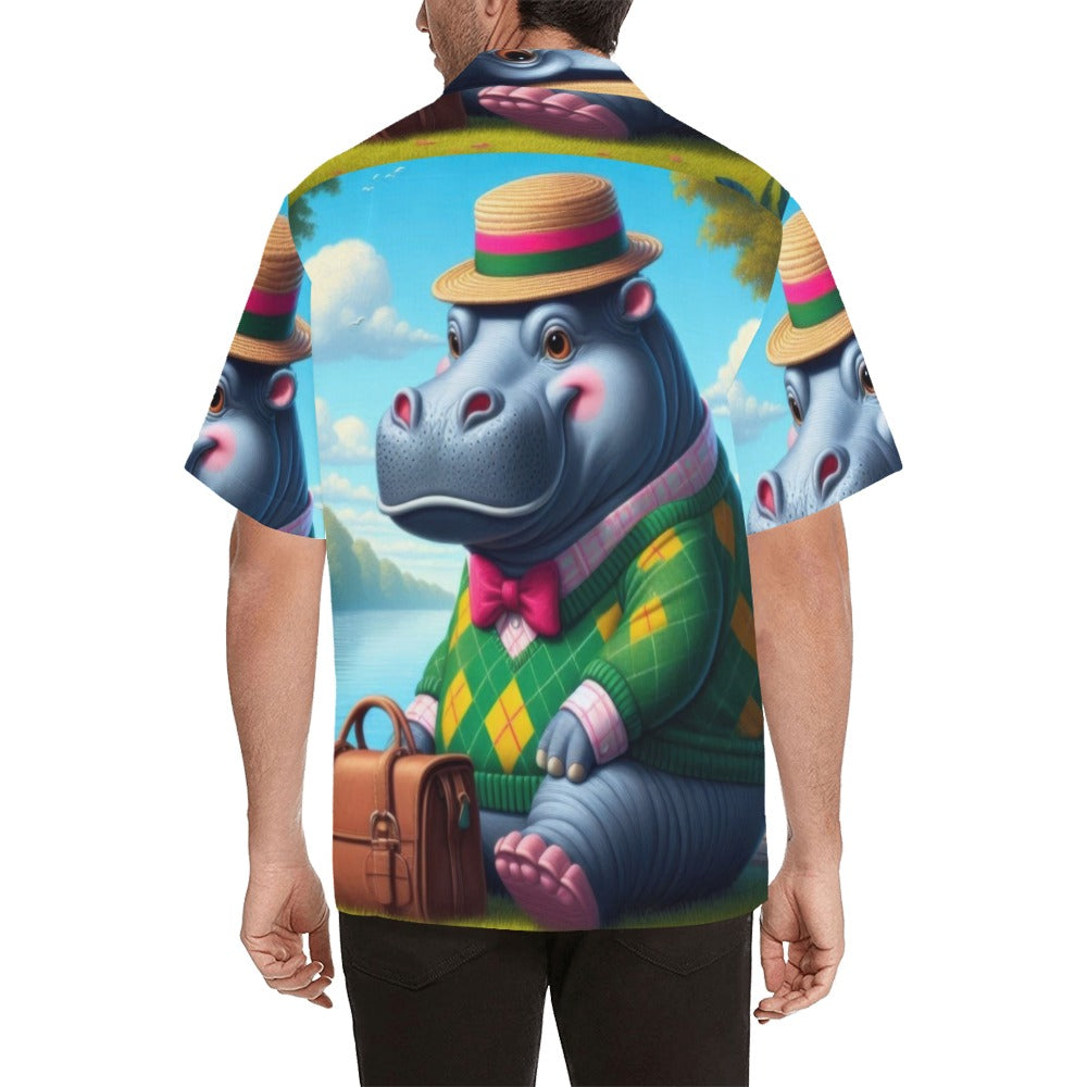 PreppopoThomas with Briefcase Hawaiian Shirt without pocket