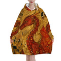 Red Dragon Adult Blanket Hoodie