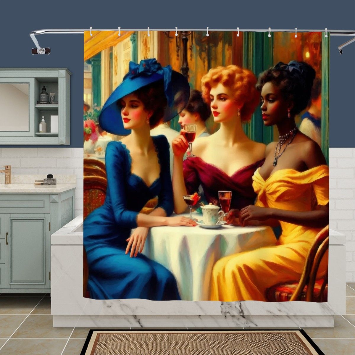 Ladies Who Lunch Shower Curtain