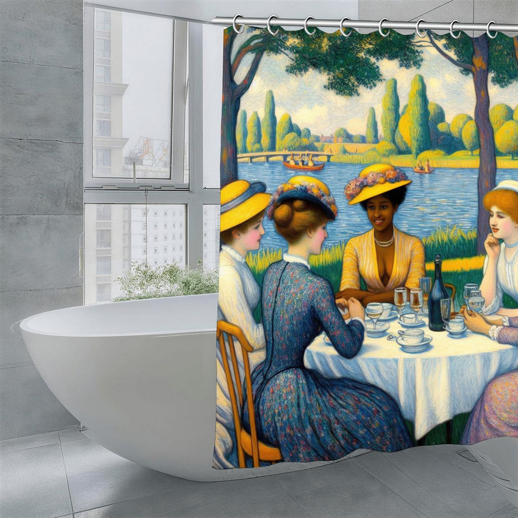 Ladies with the Yellow Hats Shower Curtain | Impressionist Art