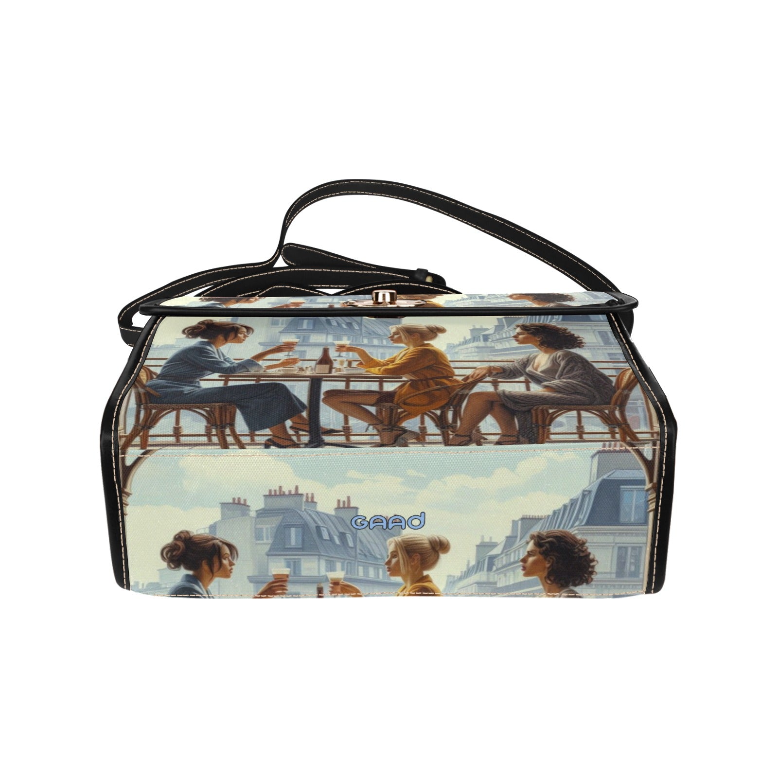 Paris Balcony Satchel Waterproof Canvas Bag