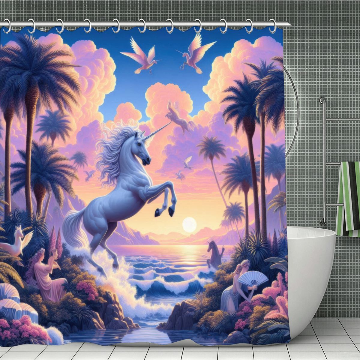 Unicorn Fantasy Shower Curtain