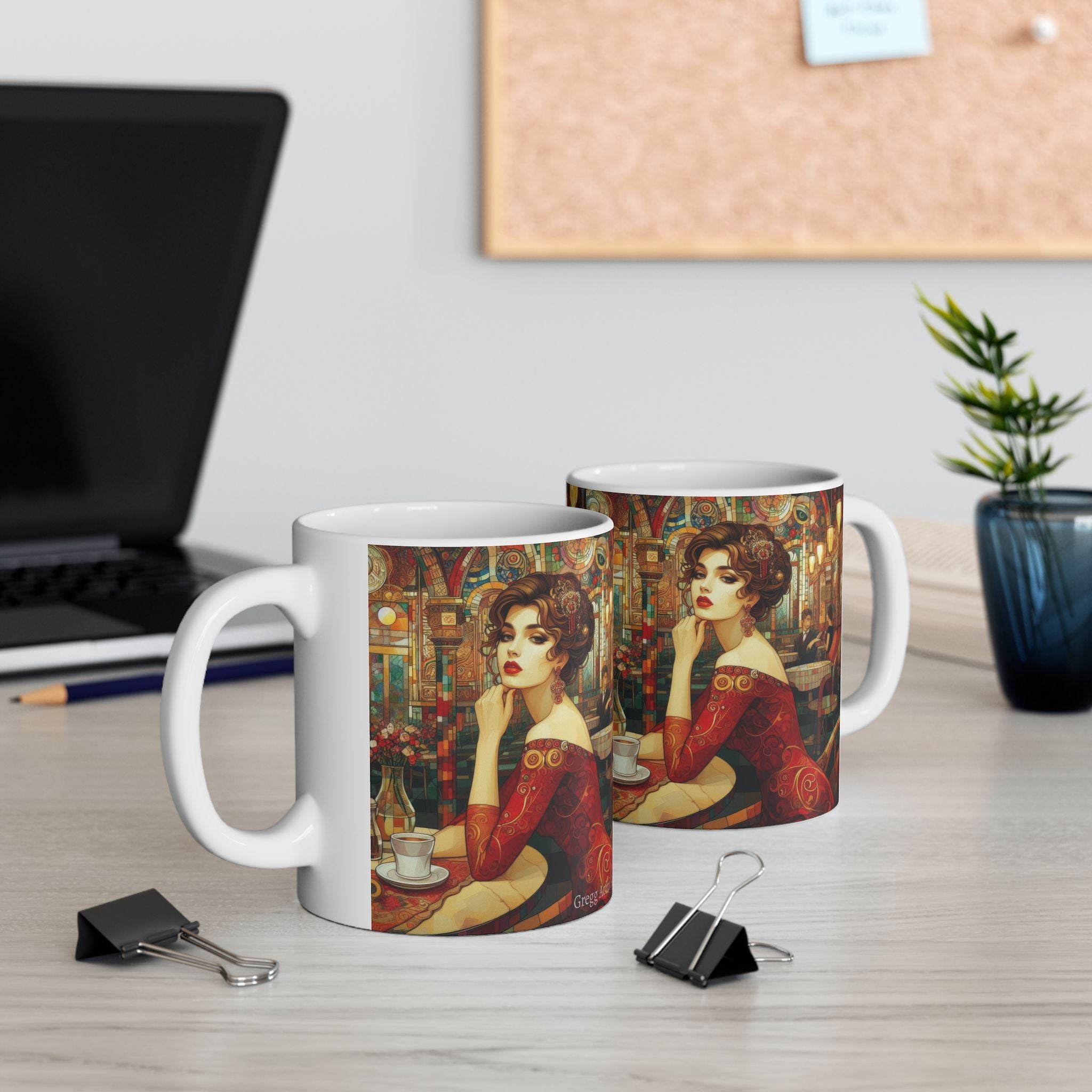 Audrey Ceramic Mug by Gregg Acini Adoree Designs