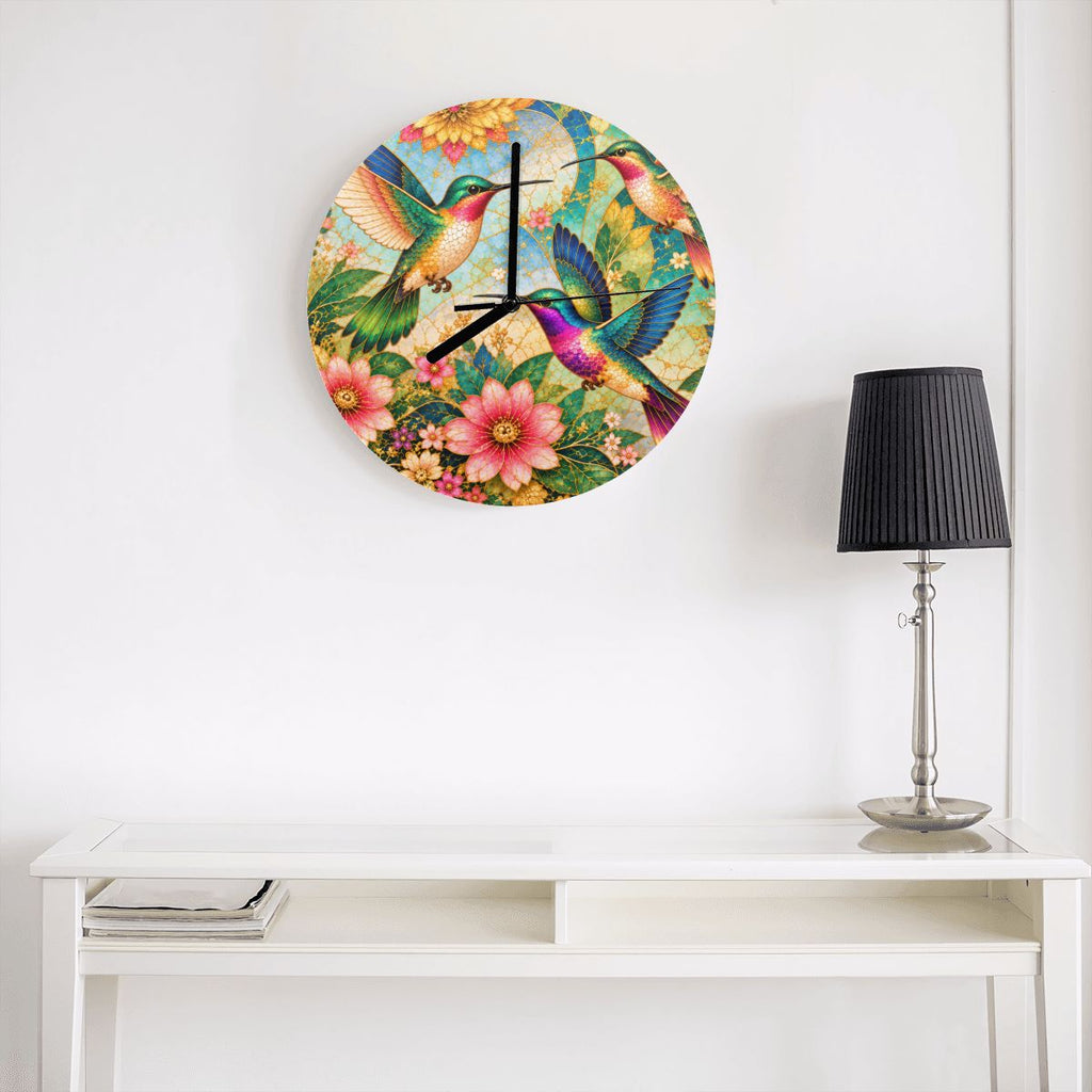 Garden of Gilded Wings MDF Wall Clock | Made in USA