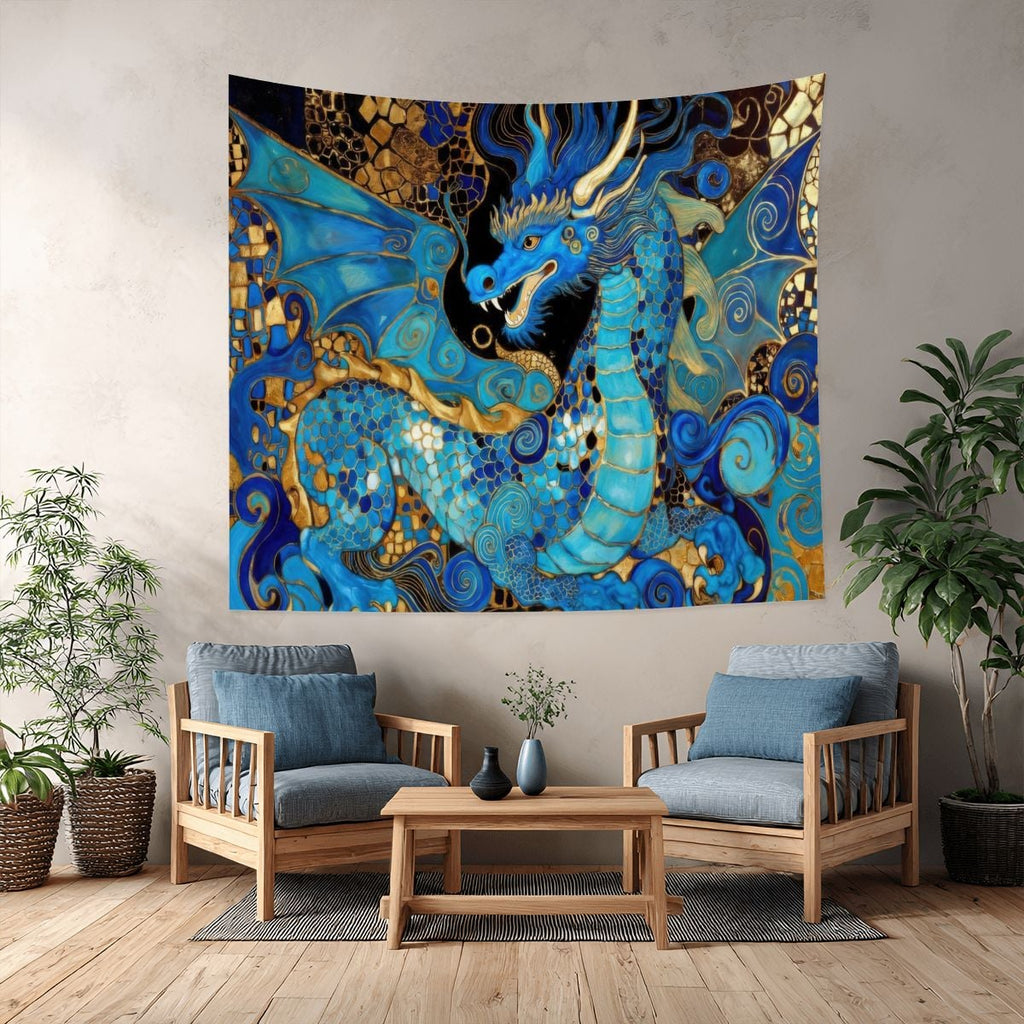 Teal Dragon Tapestry (6:5) (Made in USA)