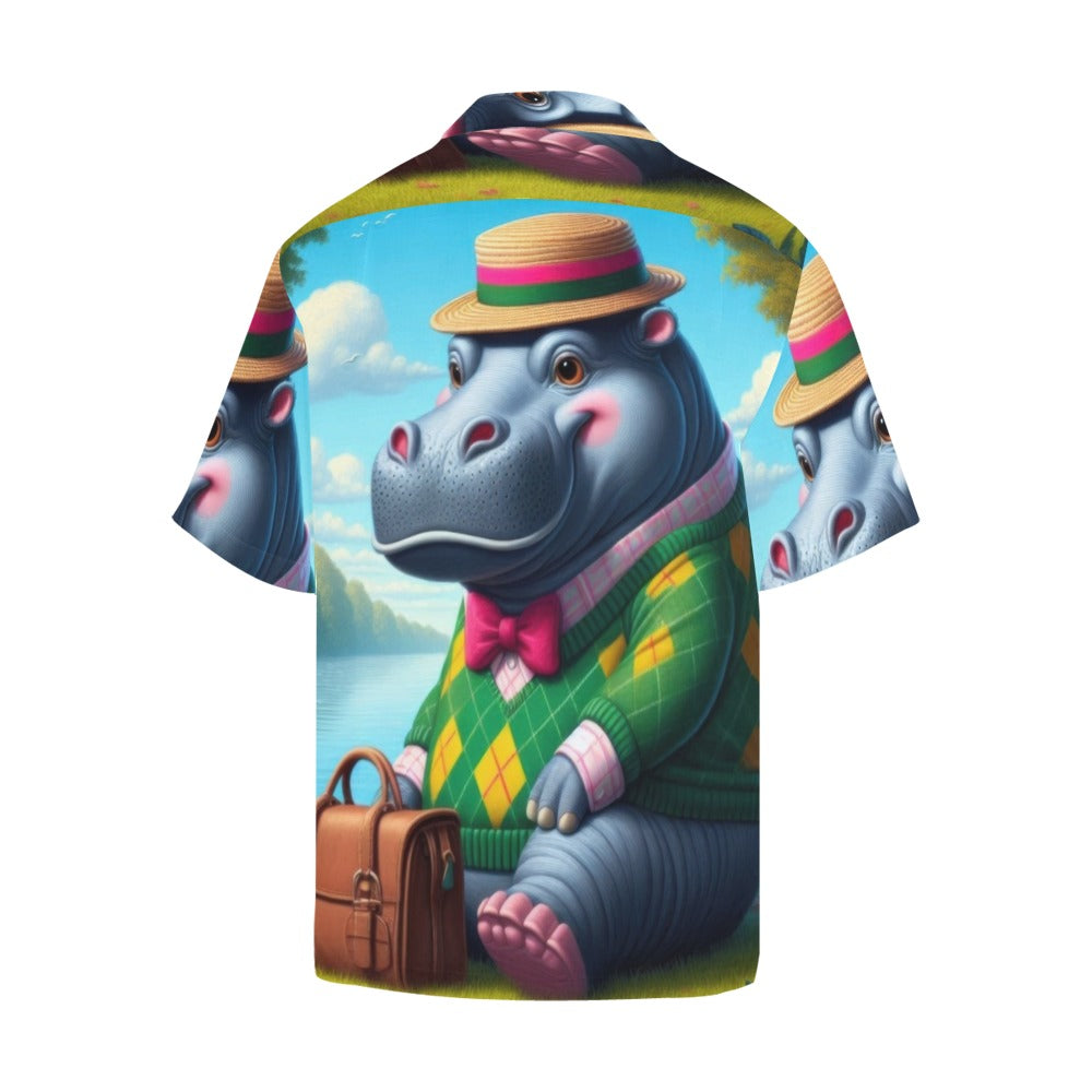 PreppopoThomas with Briefcase Hawaiian Shirt without pocket