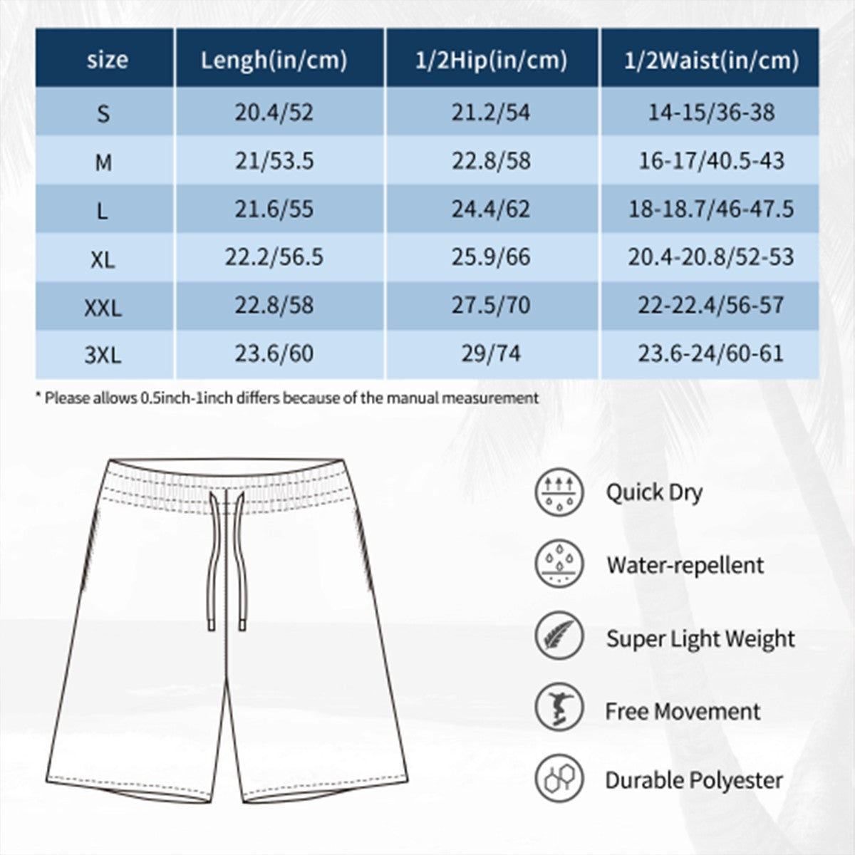 Beach Shorts (Multiple Designs Set 2 - First image shows selected design)