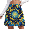 Galactic Yellow and Blue Mini Skirt | Galaxy Wearable Art