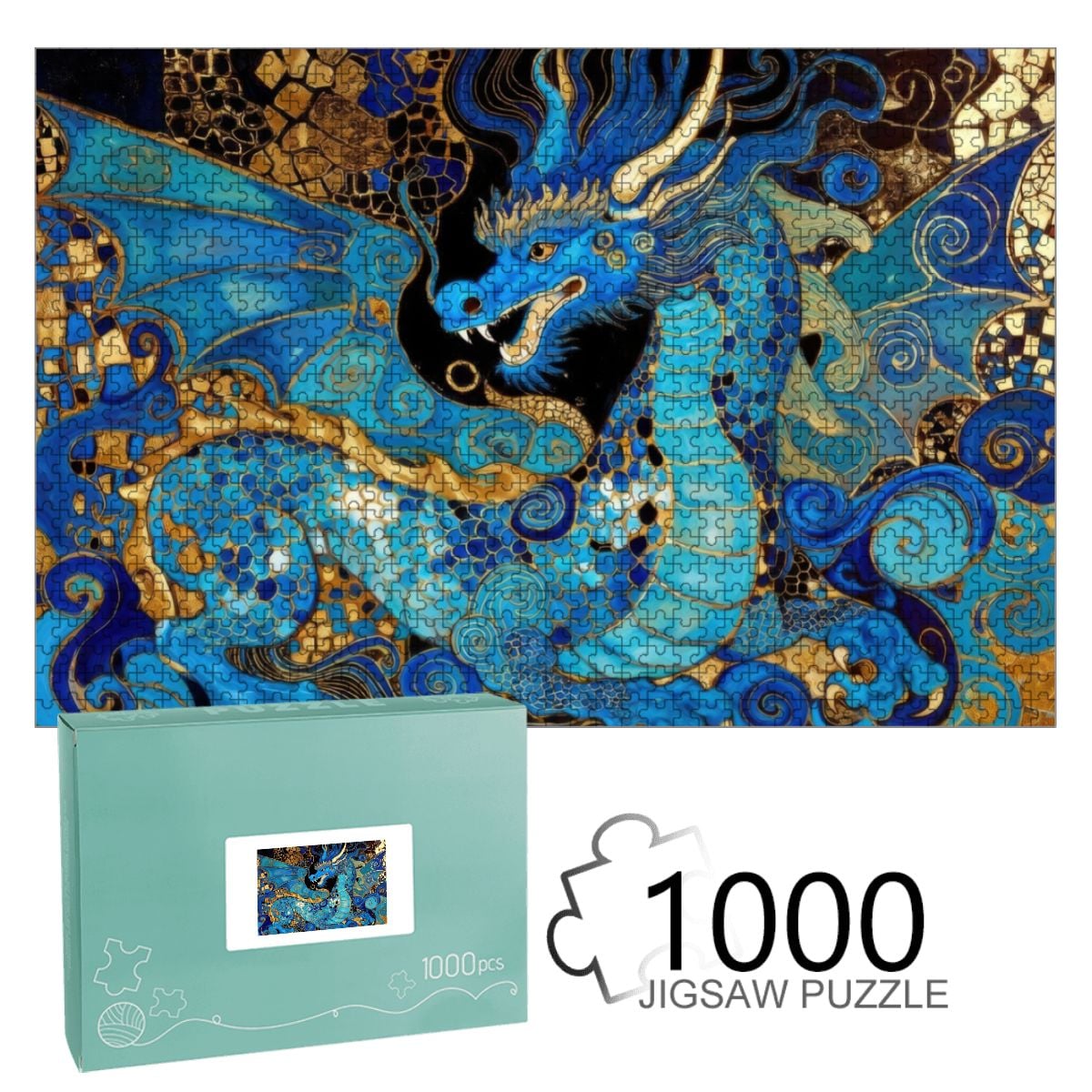 Dragon Art Wooden Jigsaw Puzzle — 1000 Pieces | Multiple Designs