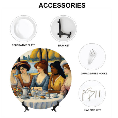 5 Ladies Decorative Plate - Gregg Acini Adoree Designs - Decorative Plates