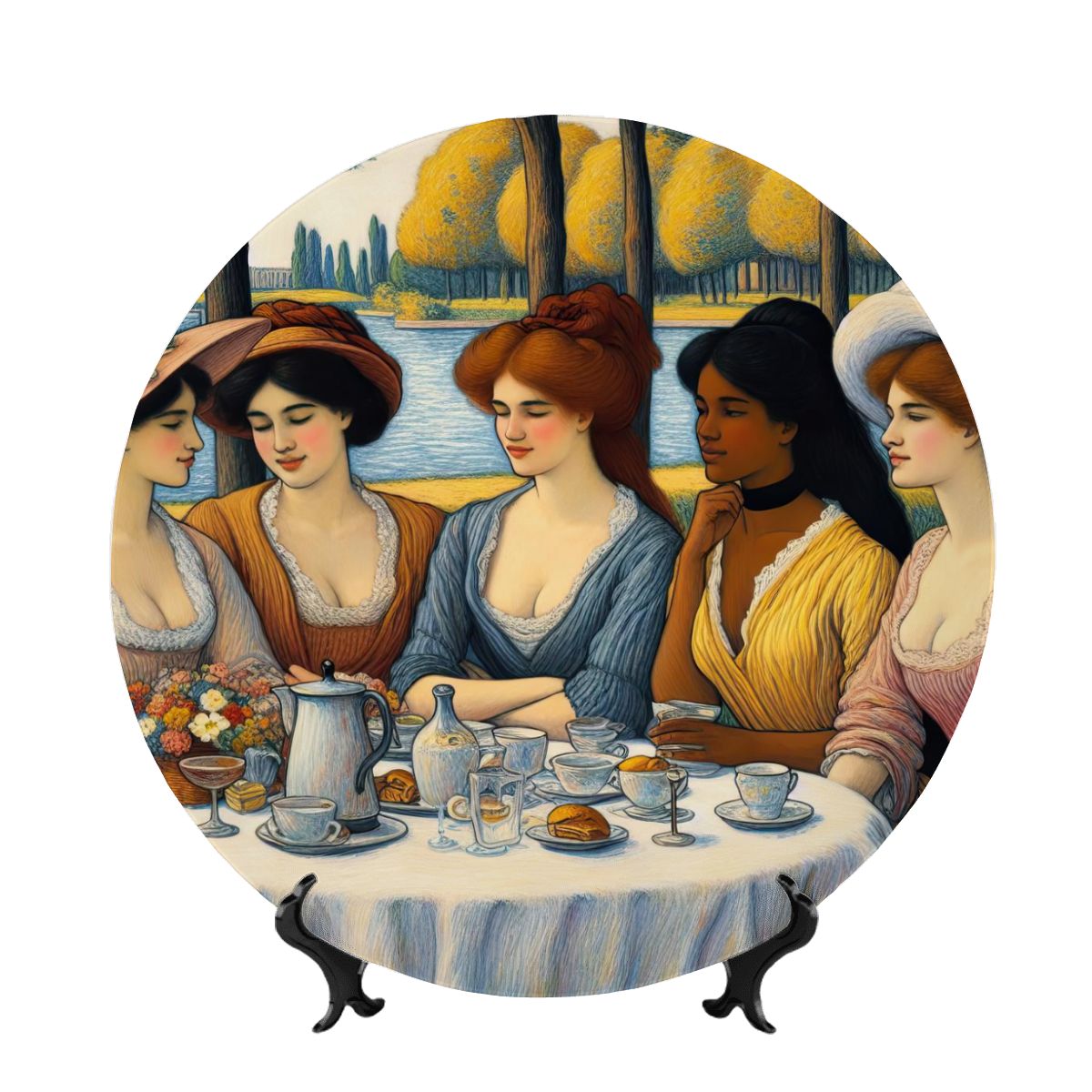 5 Ladies Decorative Plate - Gregg Acini Adoree Designs - Decorative Plates