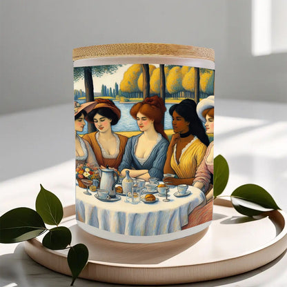 5 Ladies Frosted Jar Scented Candle with Lid (6oz) - Gregg Acini Adoree Designs - Candles