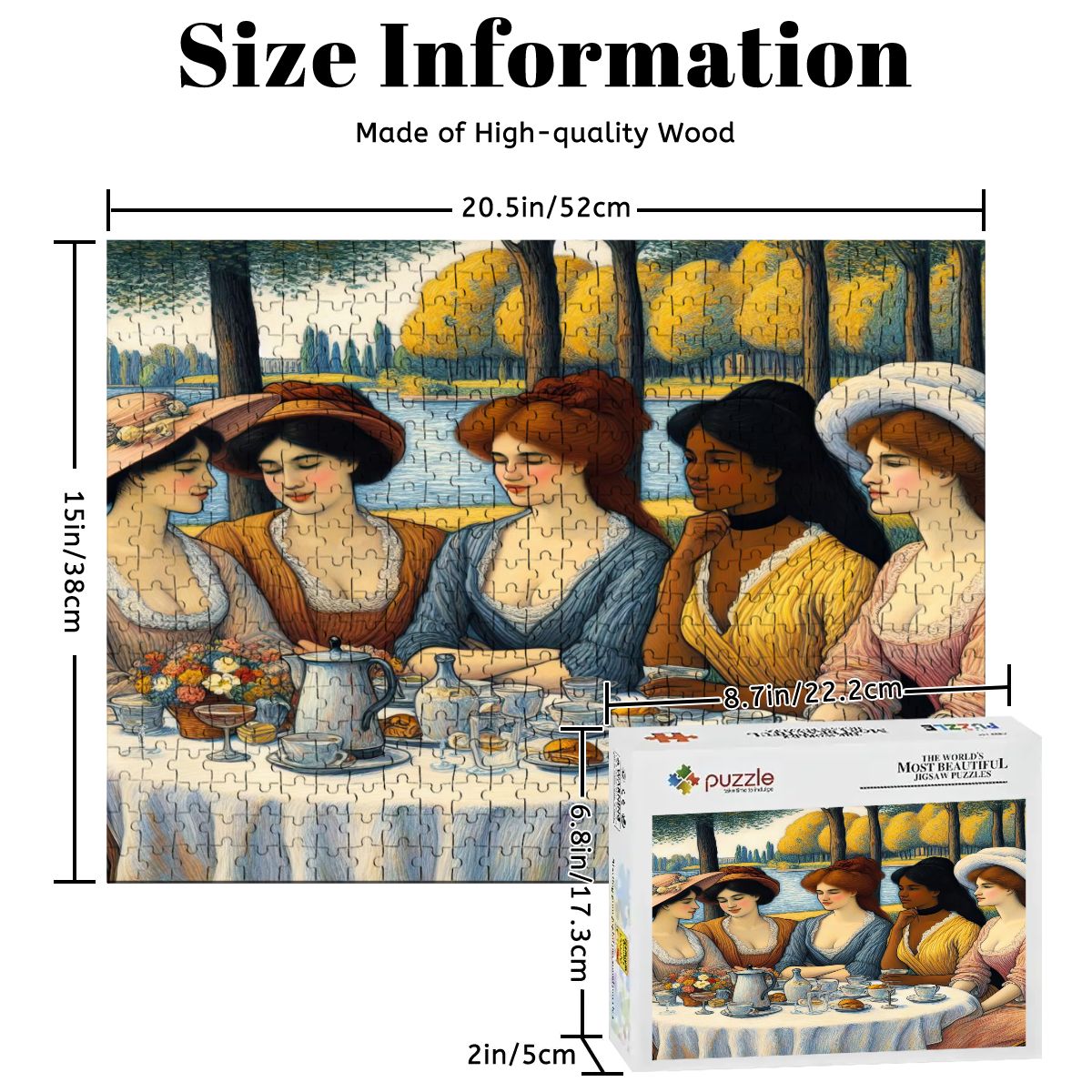 5 Ladies Wooden Jigsaw Puzzles 500 pcs - Gregg Acini Adoree Designs - Jigsaw Puzzle