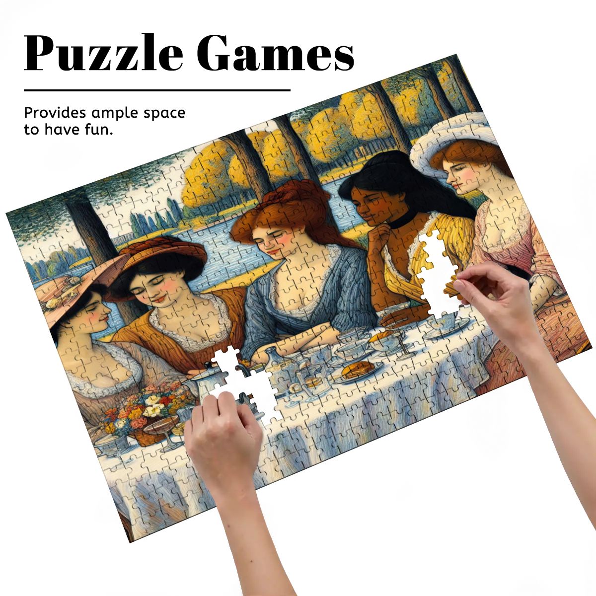 5 Ladies Wooden Jigsaw Puzzles 500 pcs - Gregg Acini Adoree Designs - Jigsaw Puzzle