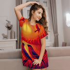 Scarlet Collection Women's Loose Short-Sleeve Nightgown (multiple designs - First image shows selected design)
