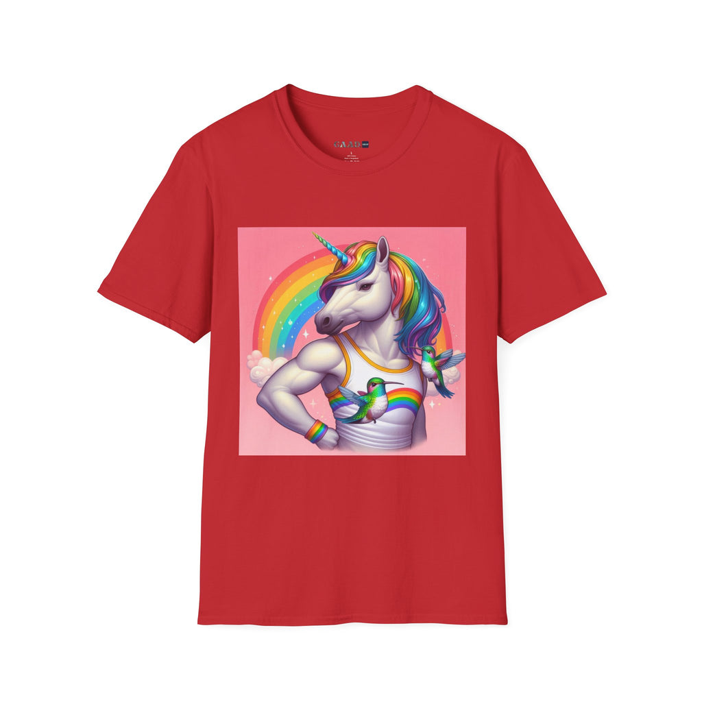 Fabulous Unicorn T-Shirt — Rainbow Muscle Unicorn Graphic Tee