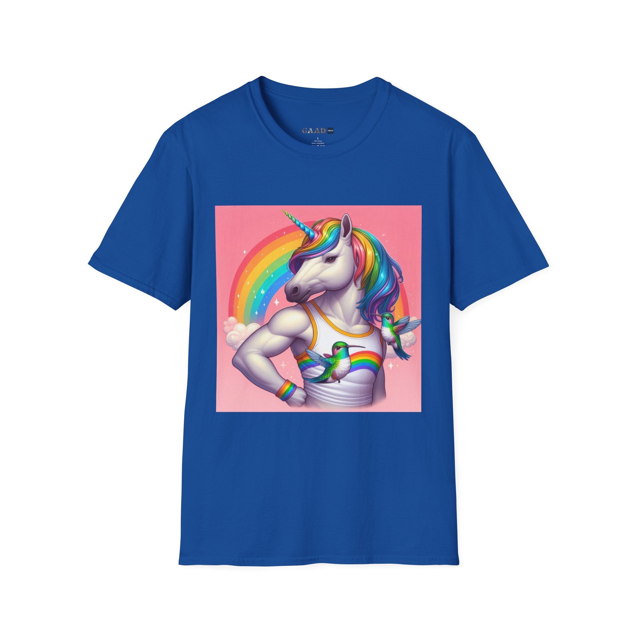 Fabulous Unicorn T-Shirt — Rainbow Muscle Unicorn Graphic Tee