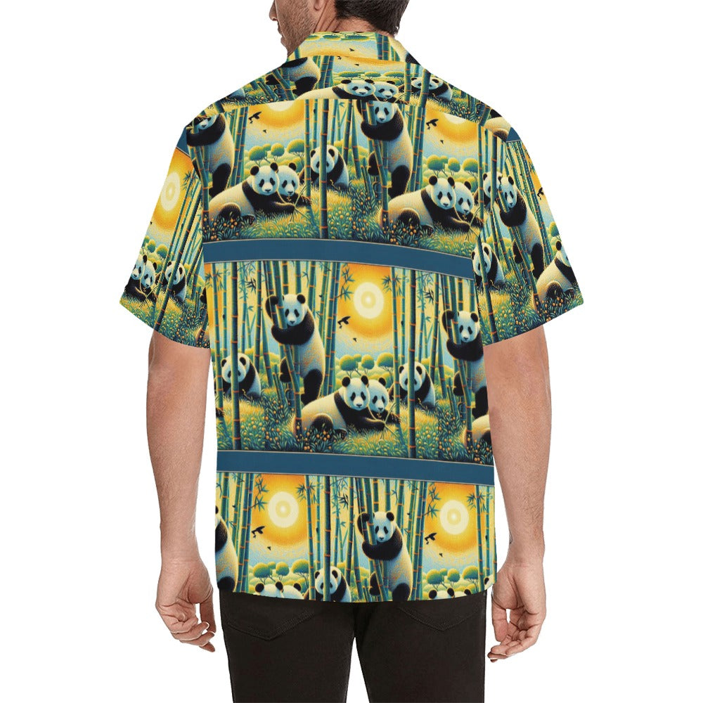 Panda Family Hawaiian Shirt without pocket