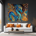 Cobalt Dragon Tapestry (6:5) (Made in USA)
