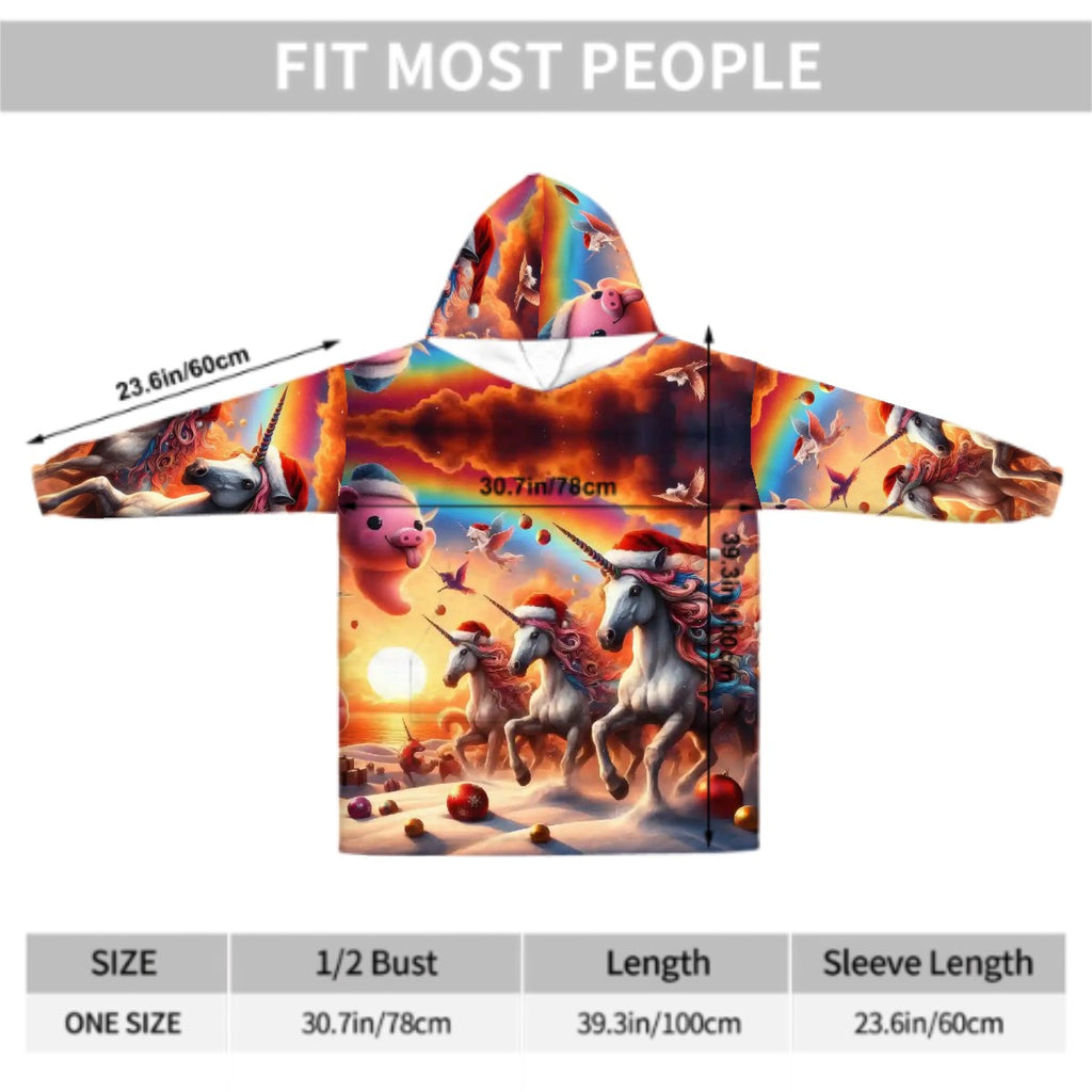 A Season's Greetings Adult Blanket Hoodie