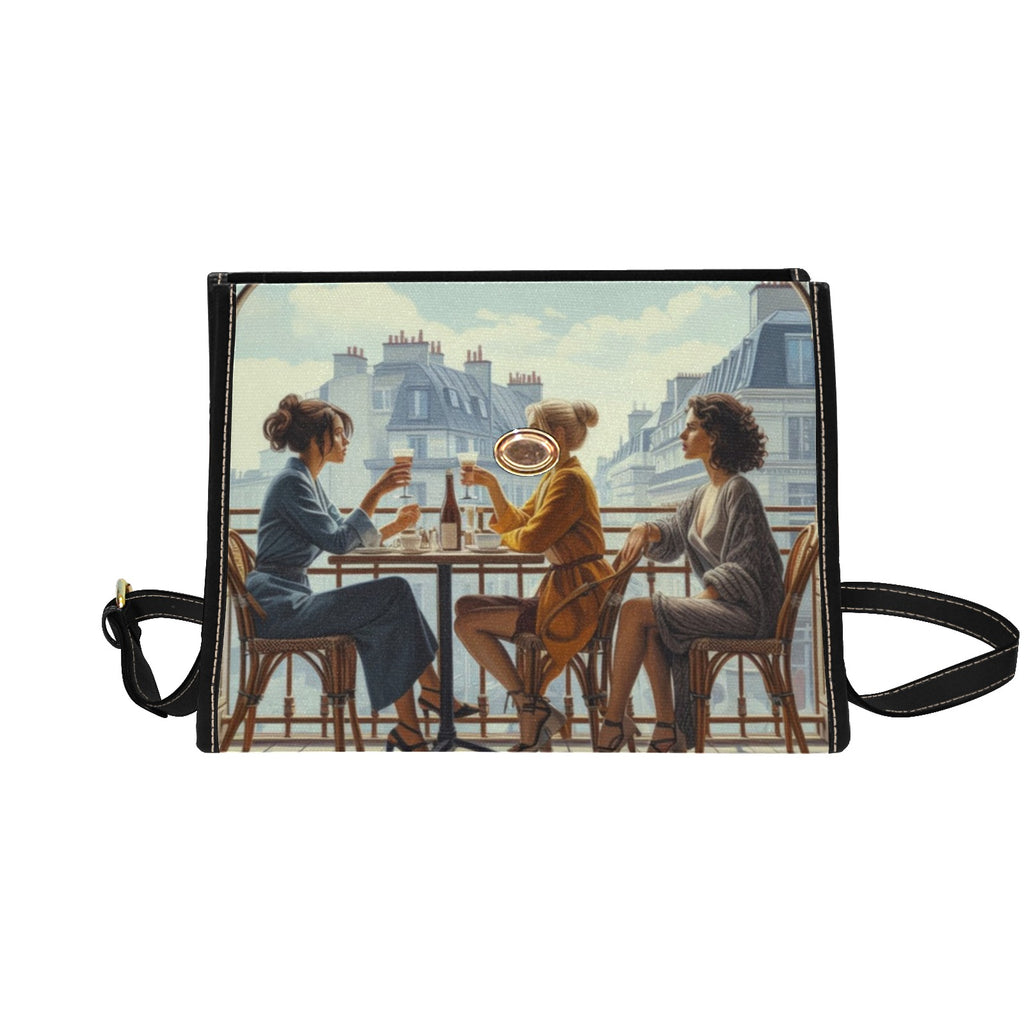 Paris Balcony Satchel Waterproof Canvas Bag