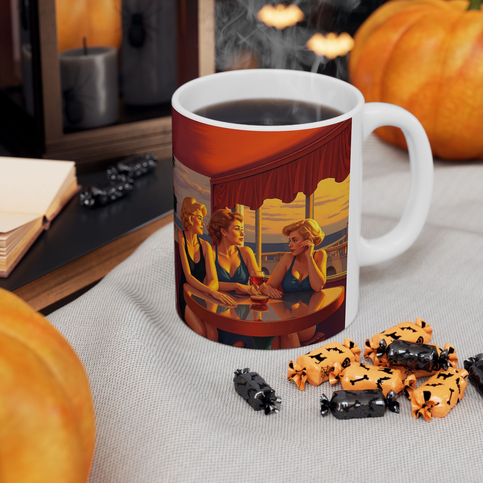Glamorous Friends Ceramic Mug by Gregg Acini Adoree Designs