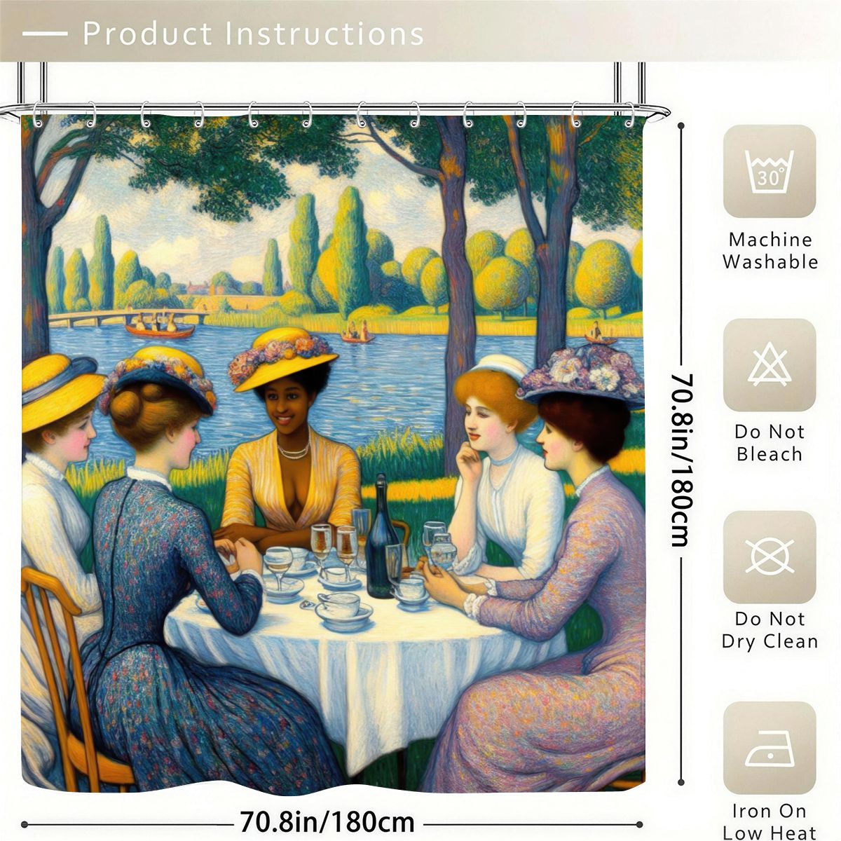 Ladies with the Yellow Hats Shower Curtain | Impressionist Art