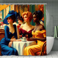 Ladies who Lunch Shower Curtain | Belle Époque Dining Art
