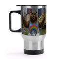 Travel Coffee Mug with Handle (14oz) Made in USA - Multiple Designs