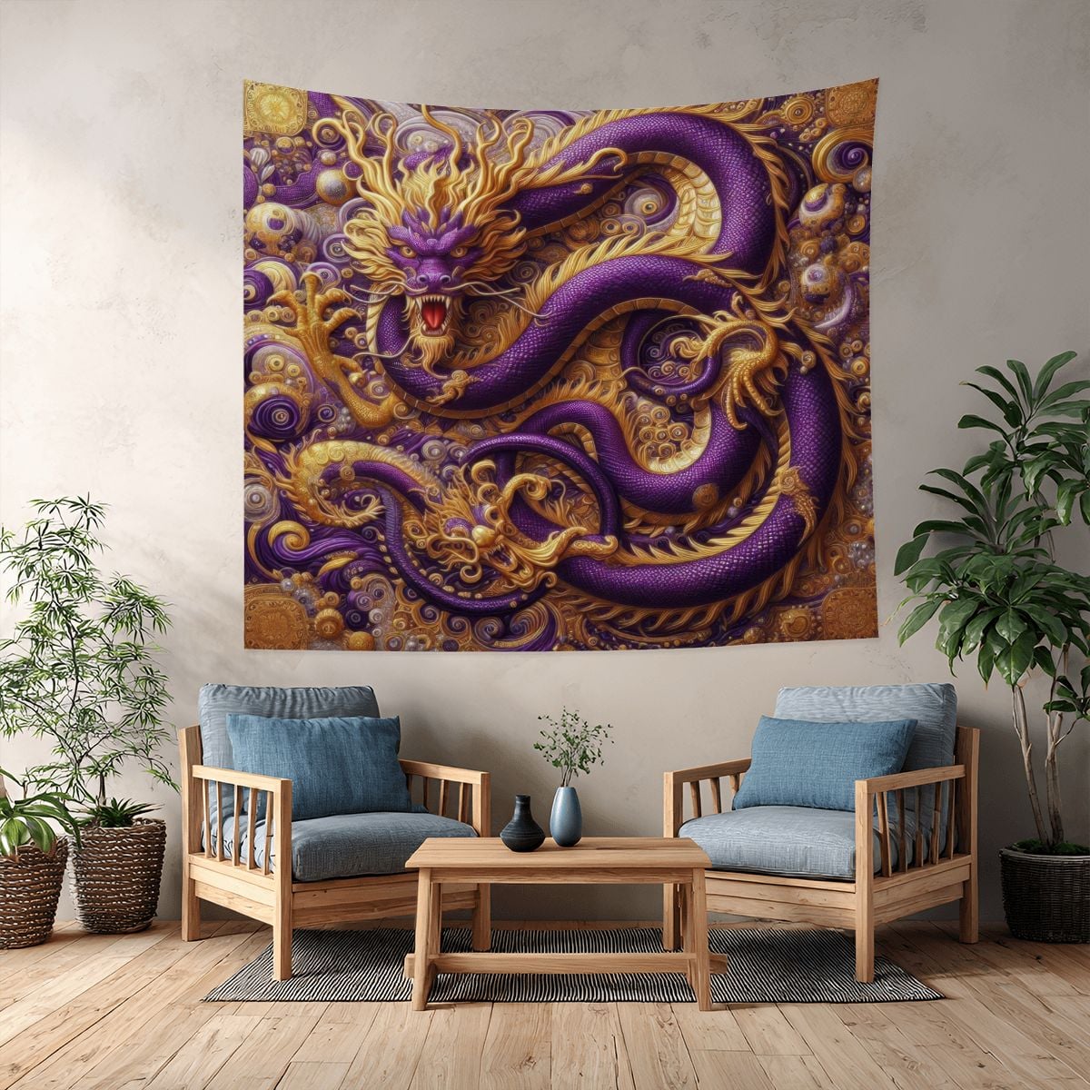 Purple Dragon Tapestry (6:5) (Made in USA)